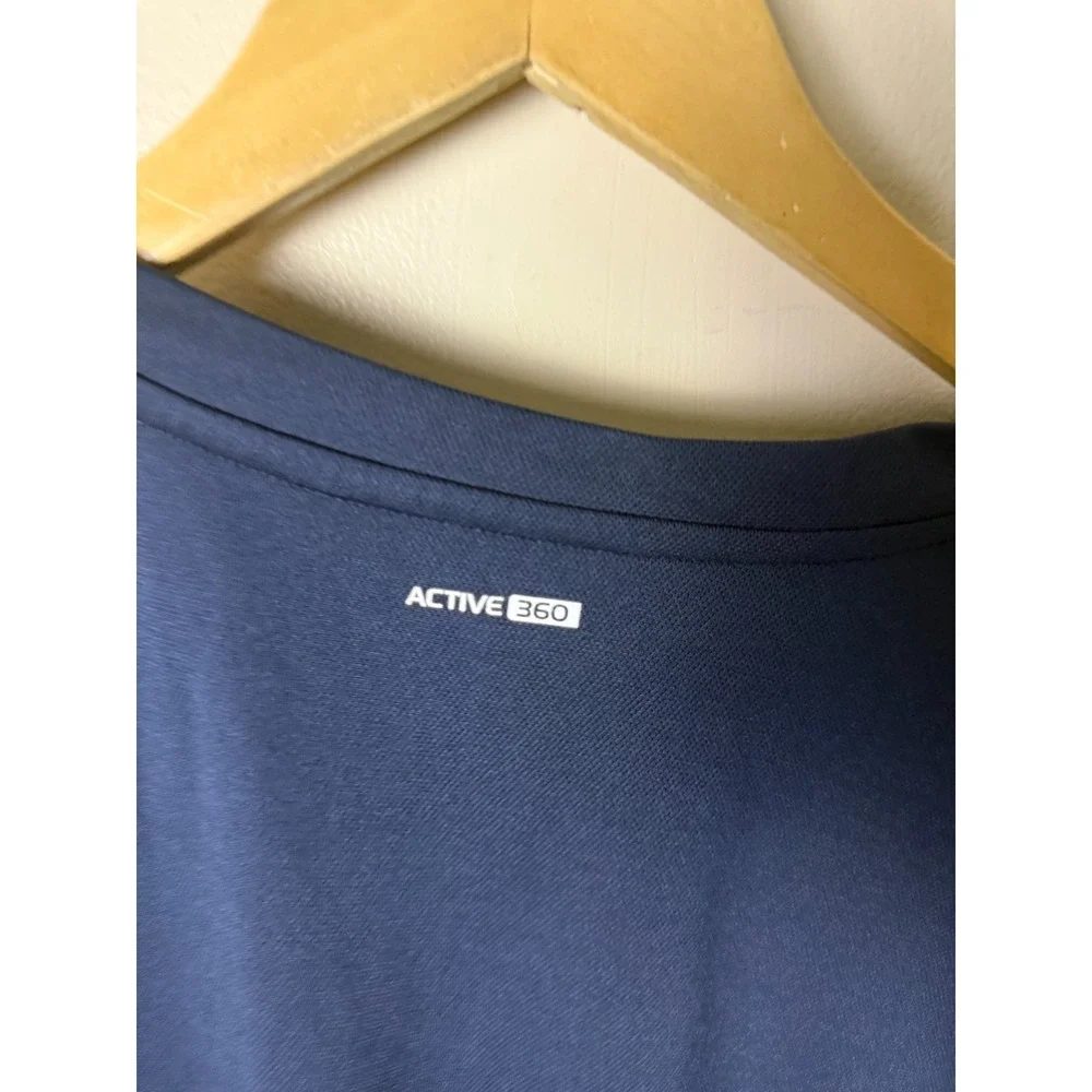 Adidas Shirt Longsleeve Men's XL Pullover Crewneck Blue 3-Stripes